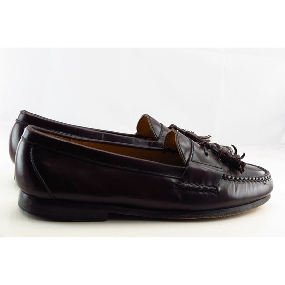 Cole Haan Shoes Sz 9.5 C Almond Toe Brown Loafer Leather Men - Picture 4 of 7